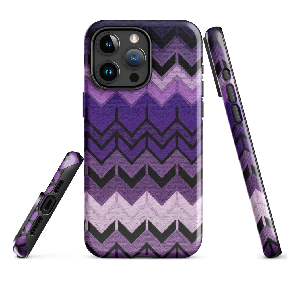 Purple Chevron Tough Case for iPhone®