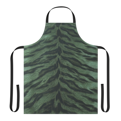 Green Tiger Print Strap Apron
