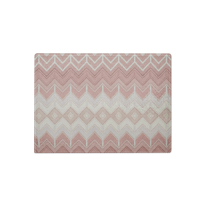 Pink & White Classic Chevron Pattern Glass Cutting Board