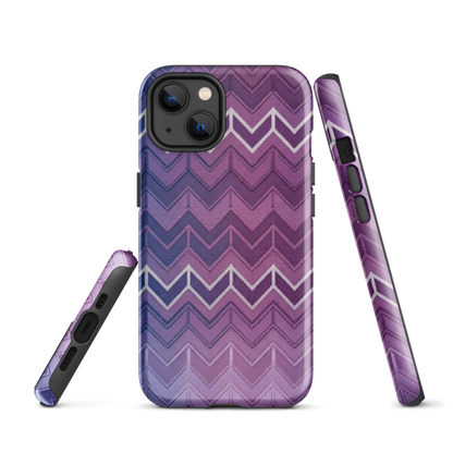 Blue Purple & White Chevron Classic Tough Case for iPhone®
