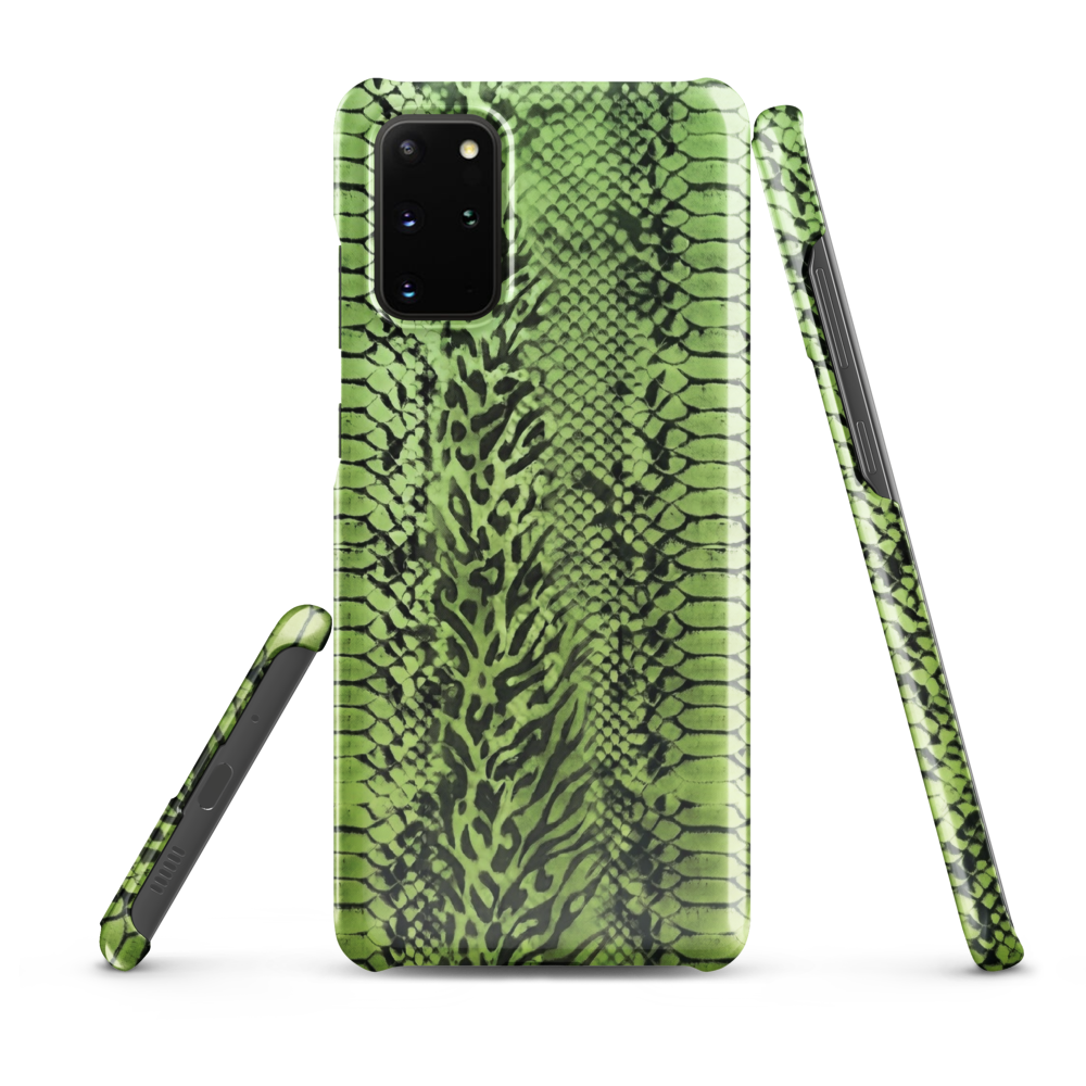 Green Snake Skin & Leopard Print Snap Case for Samsung