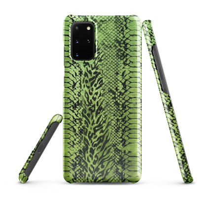 Green Snake Skin & Leopard Print Snap Case for Samsung