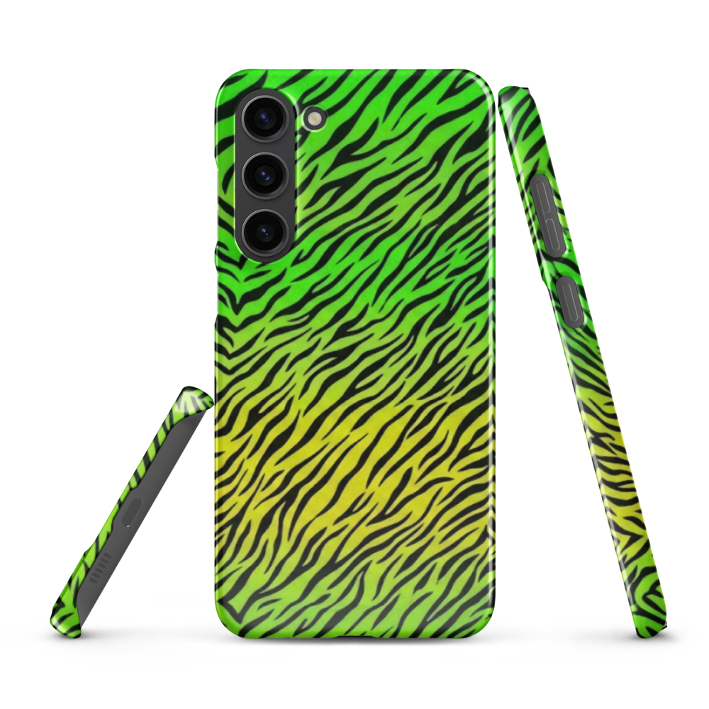 Green & Yellow  Zebra Print Snap Case for Samsung