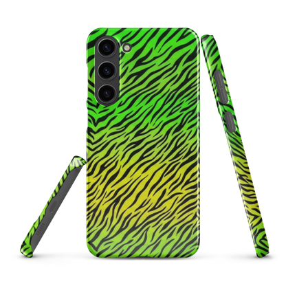 Green & Yellow  Zebra Print Snap Case for Samsung
