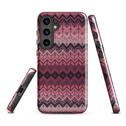 Pink Chevron Pattern Leopard & Zebra Print Tough Case for Samsung