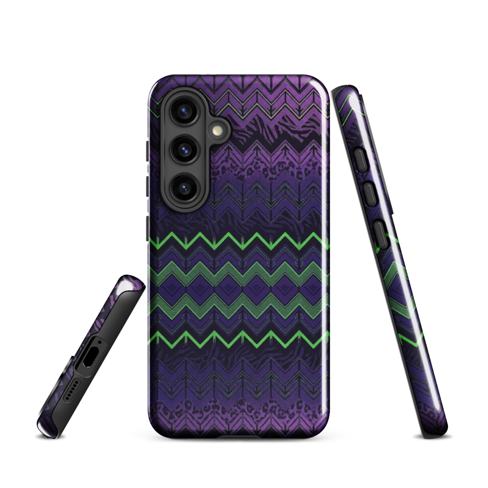 Halloween Chevron Purple & Green Edition Tough Case for Samsung