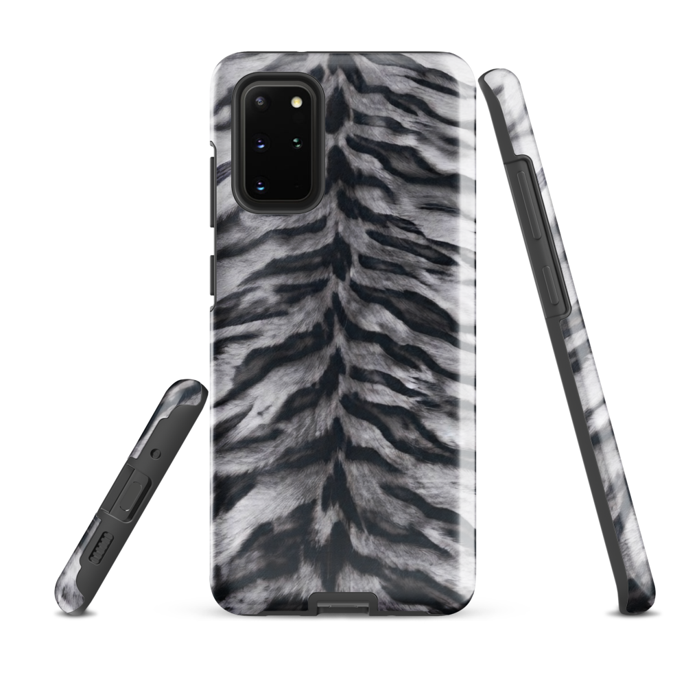 Gray Tiger Print Tough Case for Samsung