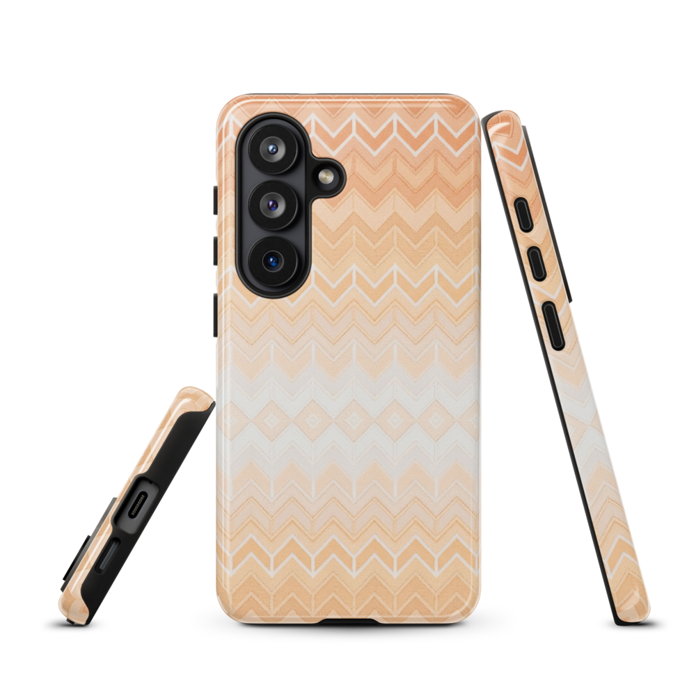Orange Chevron Tough Case for Samsung
