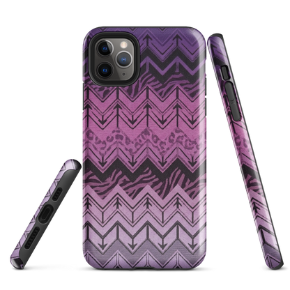 Purple Chevron Zebra & Leopard Print Tough Case for iPhone®