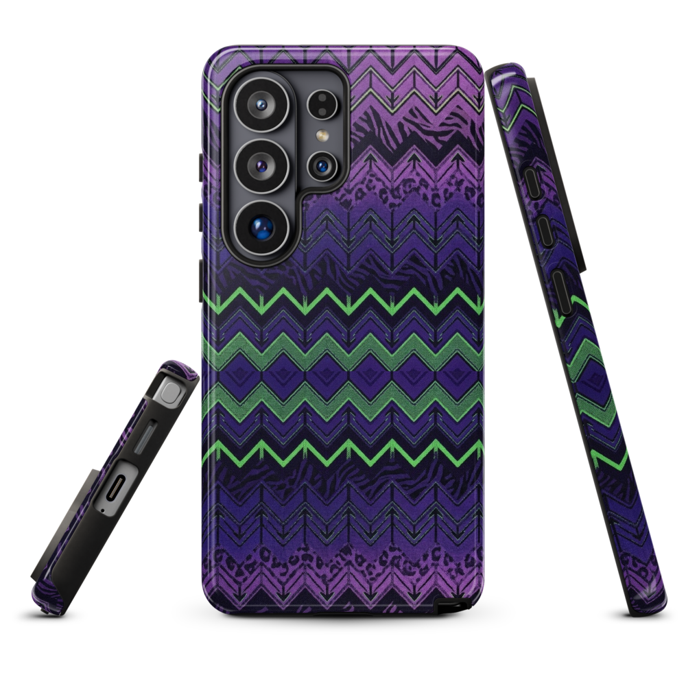 Halloween Chevron Purple & Green Edition Tough Case for Samsung