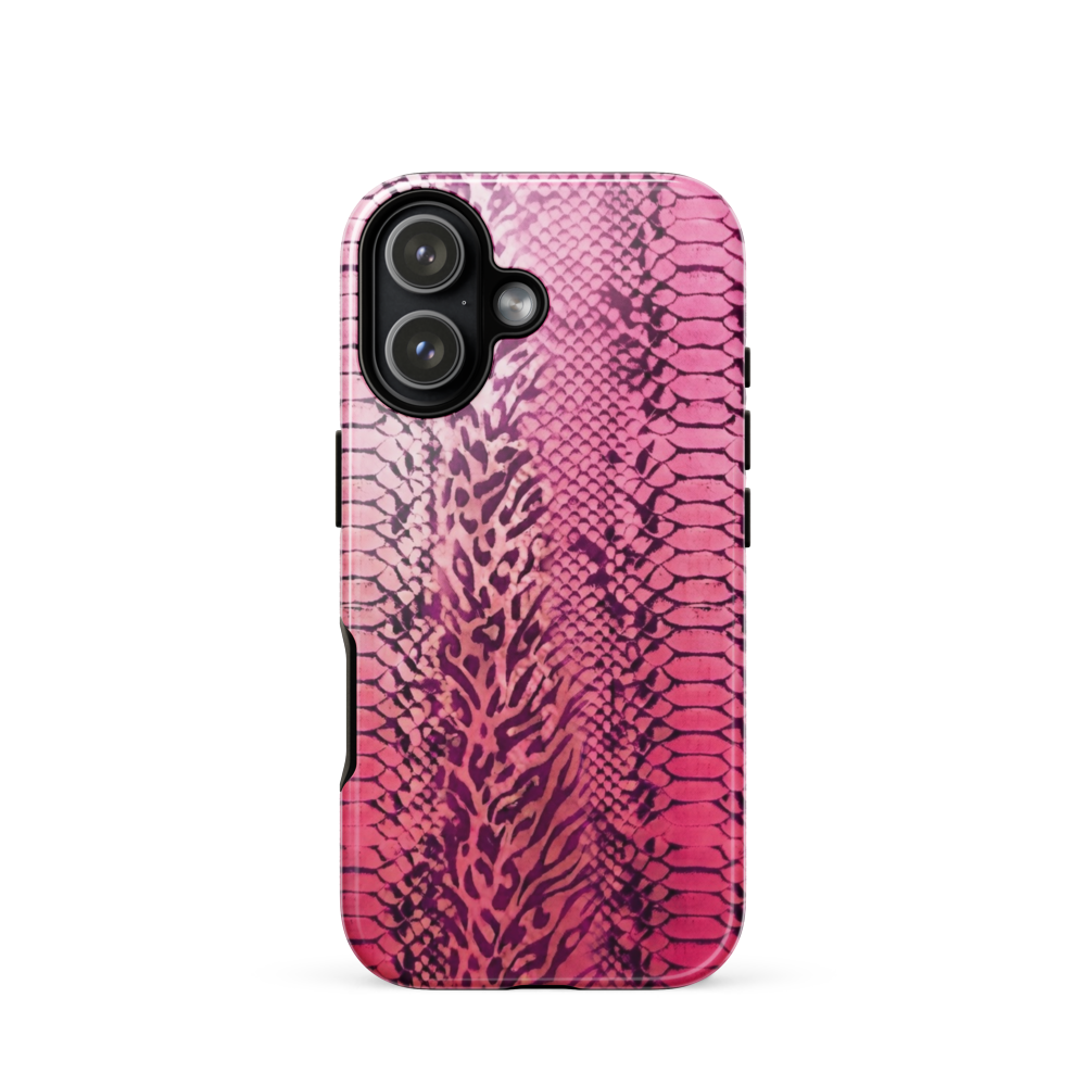 Pink Leopard Print and Snake Skin Tough Case for iPhone®