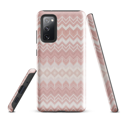Classic Pink & White Chevron Tough Case for Samsung