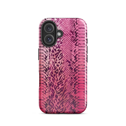 Pink Leopard Print and Snake Skin Tough Case for iPhone®