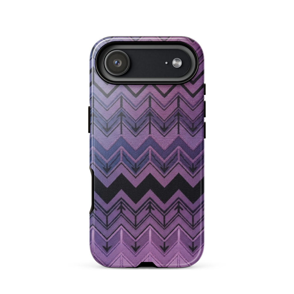 Purple Chevron & Blue Pattern Tough Case for iPhone®