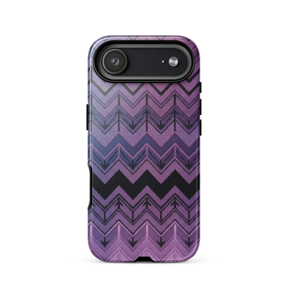 Purple Chevron & Blue Pattern Tough Case for iPhone®