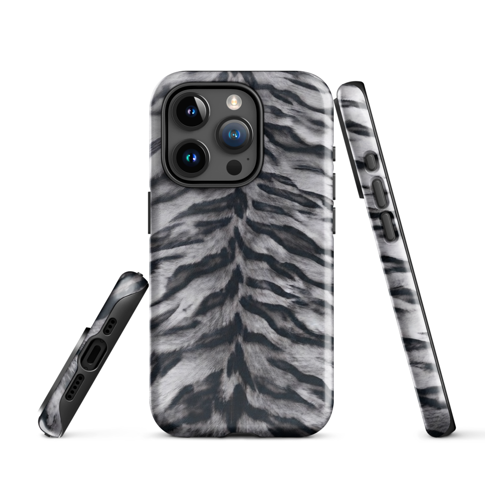 Gray Tiger Print Tough Case for iPhone®