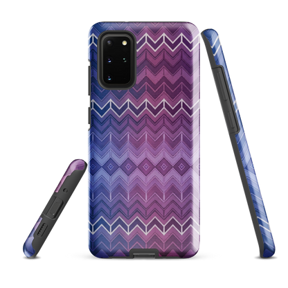 Purple & Blue Classic Chevron Print Tough Case for Samsung