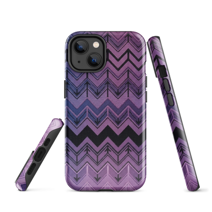 Purple Chevron & Blue Pattern Tough Case for iPhone®