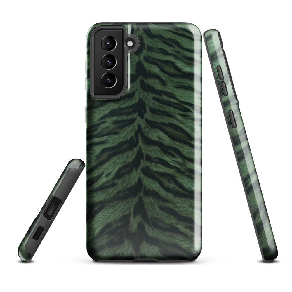 Green Tiger Print Tough Case for Samsung