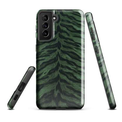 Green Tiger Print Tough Case for Samsung
