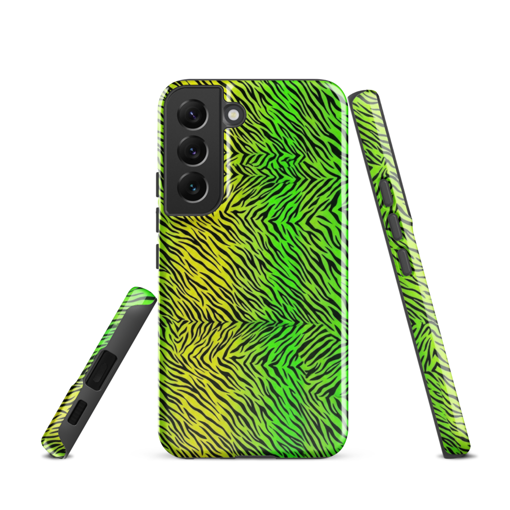 Green & Yellow  Zebra Print Tough Case for Samsung