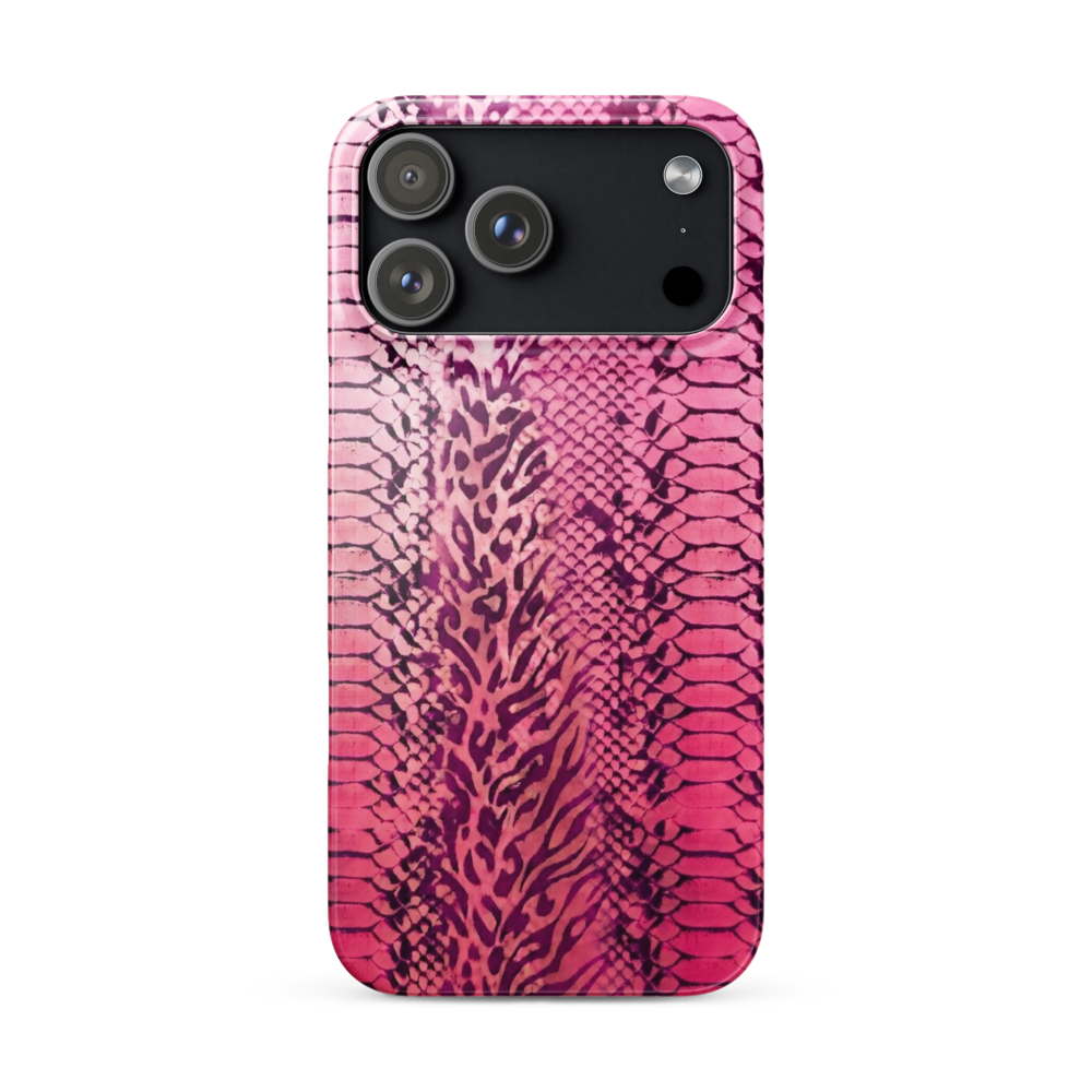 Hot Pink to Light Pink Zebra Print Snap Case for iPhone