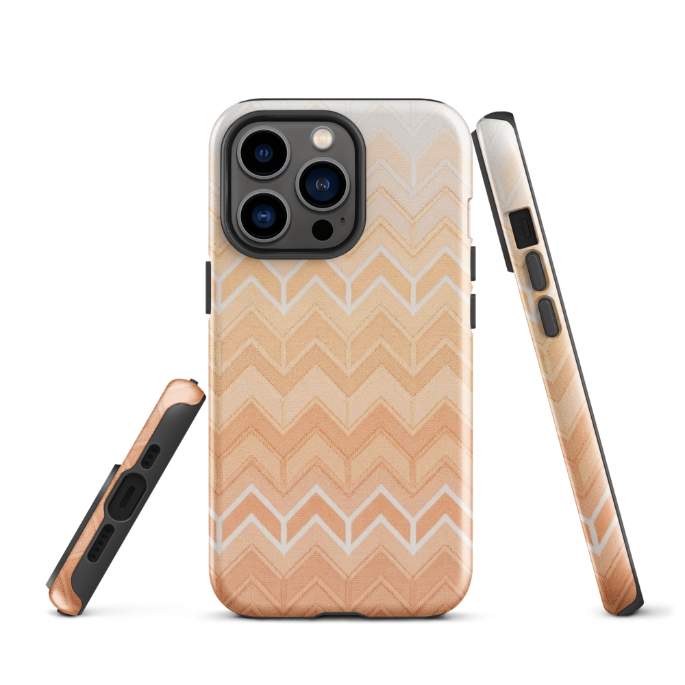 Coastal Orange Chevron Pattern Tough Case for iPhone®