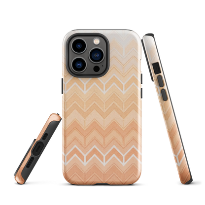 Coastal Orange Chevron Pattern Tough Case for iPhone®