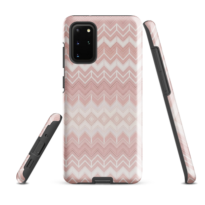 Classic Pink & White Chevron Tough Case for Samsung