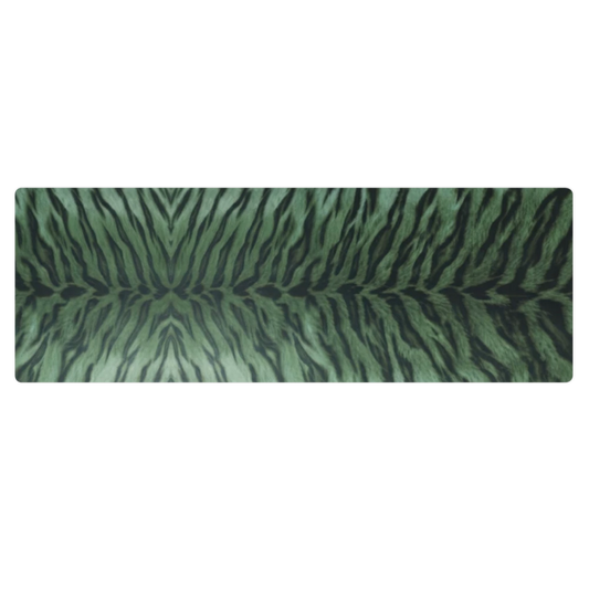Green Tiger Print Pilates Yoga Mat