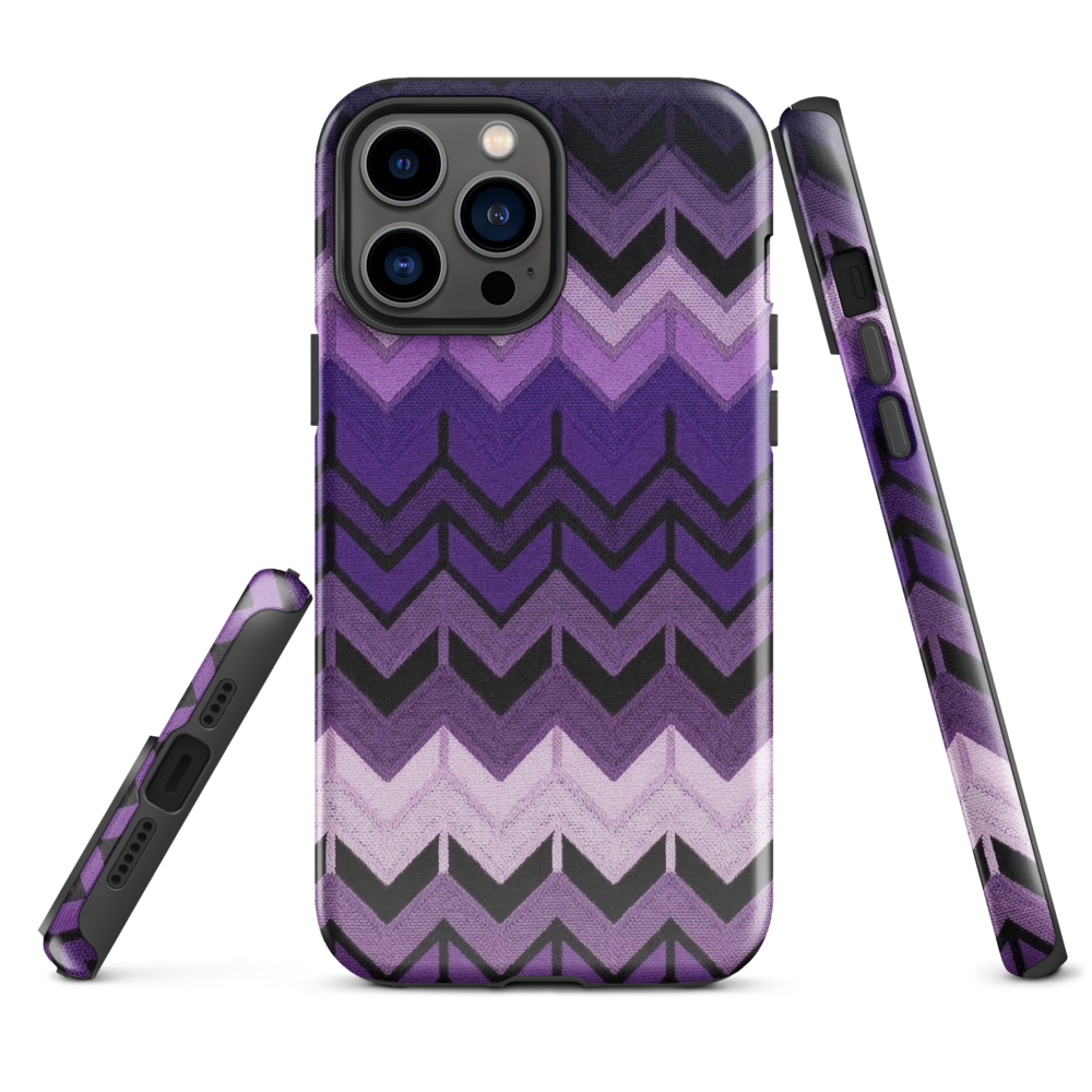 Purple Chevron Tough Case for iPhone®