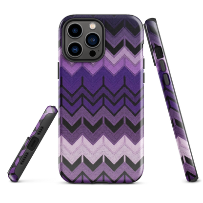 Purple Chevron Tough Case for iPhone®