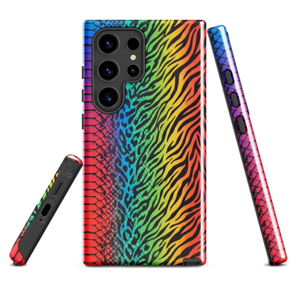 Vibrant Rainbow Snake Skin Zebra & Leopard Print Tough Case for Samsung