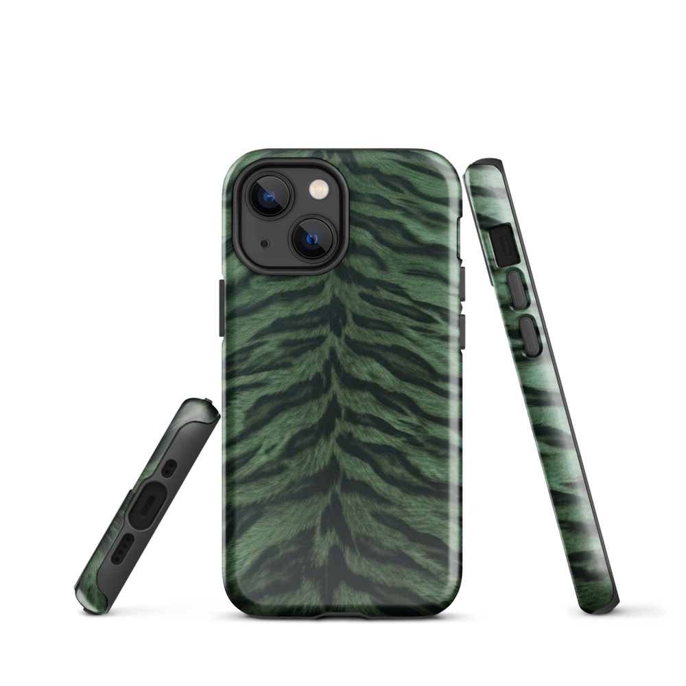 Green Tiger Print Tough Case for iPhone®