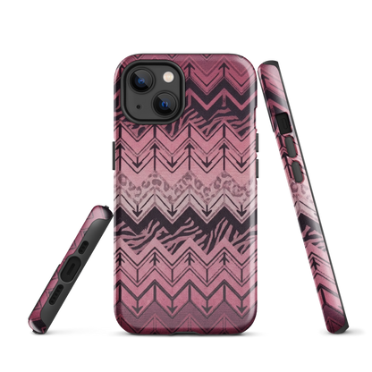 Pink Chevron Zebra & Leopard Print Tough Case for iPhone®
