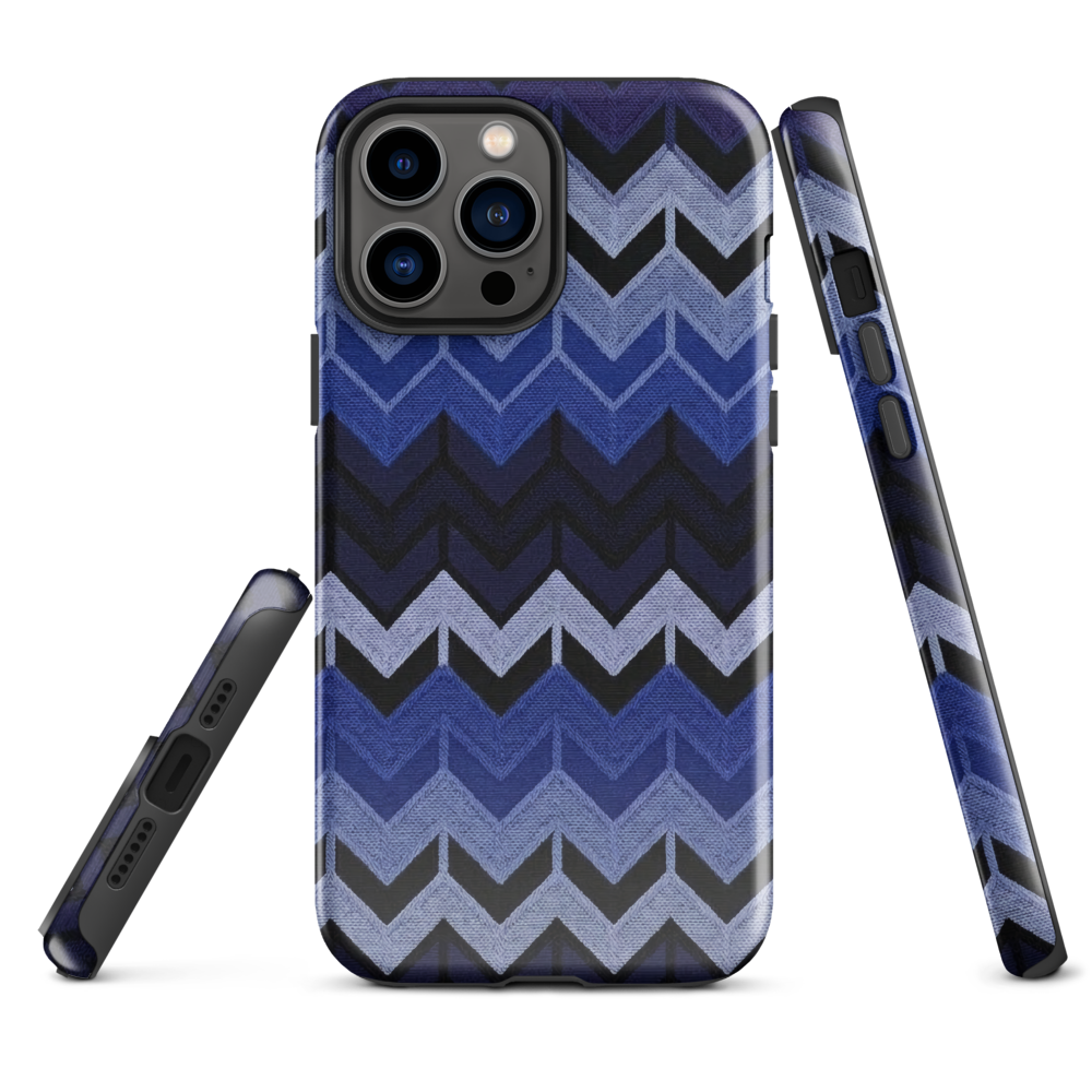 Blue Chevron Tough Case for iPhone®