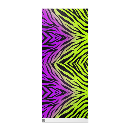 Zebra Print Neon purple and green Y2K inspired Wrapping Papers