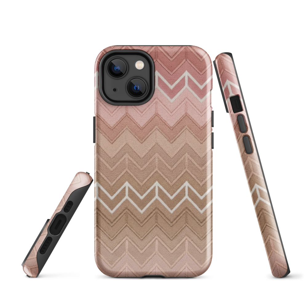 Pink & Muaves Chevron Pattern Tough Case for iPhone®