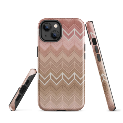 Pink & Muaves Chevron Pattern Tough Case for iPhone®