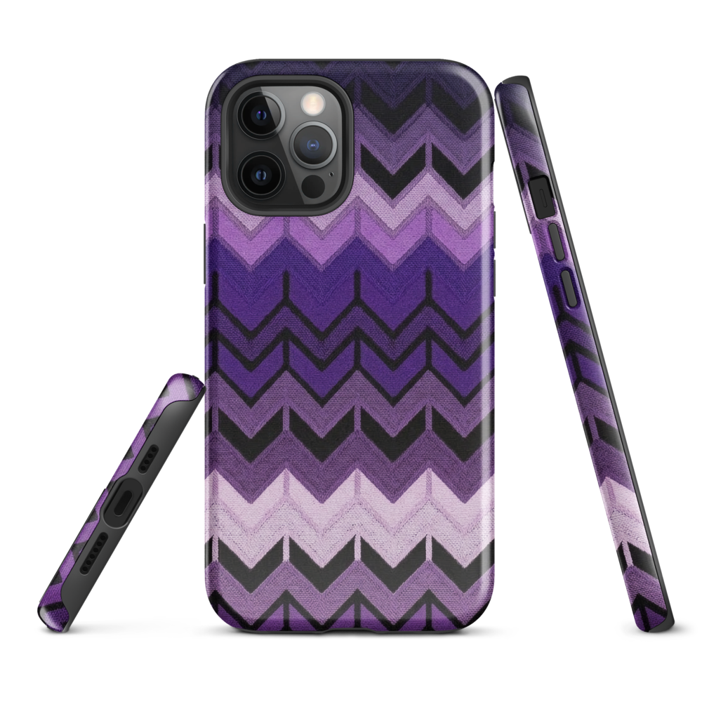 Purple Chevron Tough Case for iPhone®