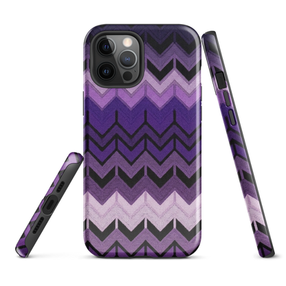Purple Chevron Tough Case for iPhone®