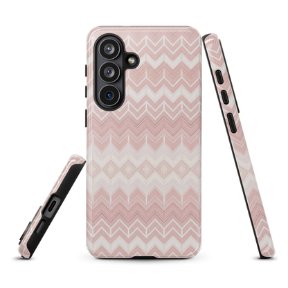 Classic Pink & White Chevron Tough Case for Samsung