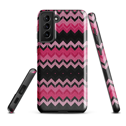 Pink Chevron Print Tough Case for Samsung