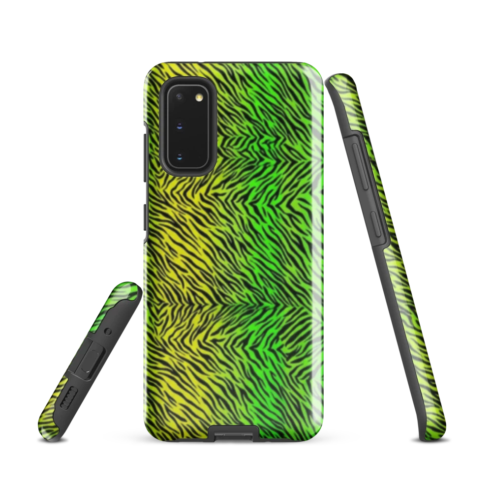 Green & Yellow  Zebra Print Tough Case for Samsung