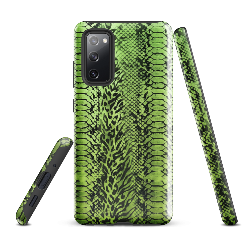 Green Snake Skin & Leopard Print Tough Case for Samsung