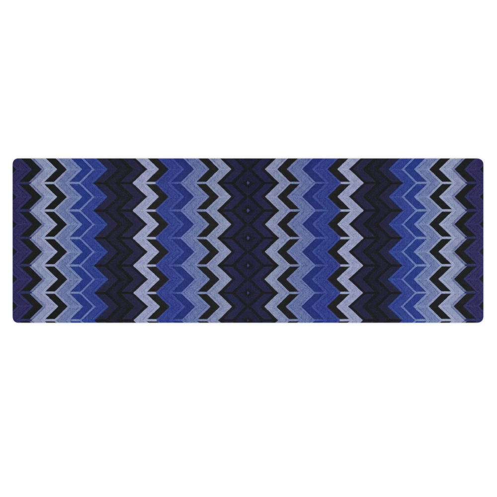 Blue Chevron Pilates Yoga Mat