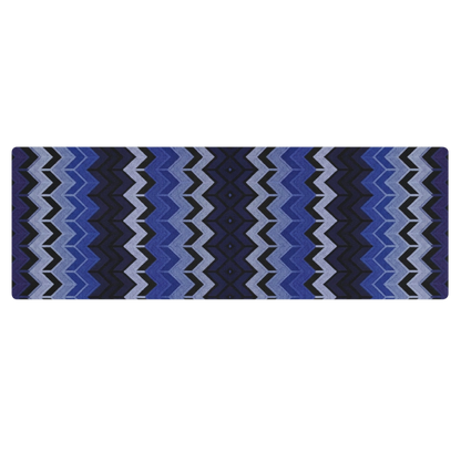 Blue Chevron Pilates Yoga Mat