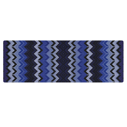 Blue Chevron Pilates Yoga Mat