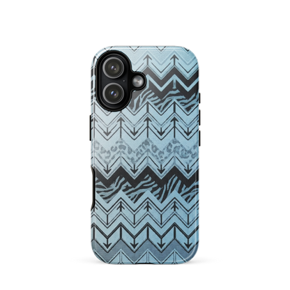 Blue Chevron Zebra & Leopard Print Tough Case for iPhone®