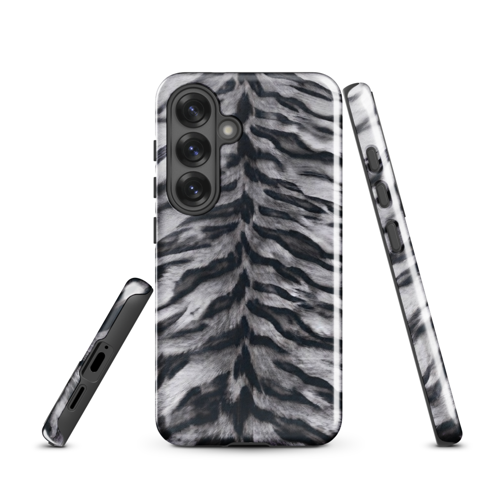 Gray Tiger Print Tough Case for Samsung